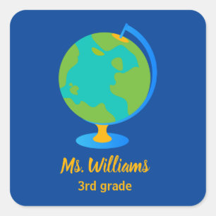 Cuadrada Pegatina de Guay Globe Square