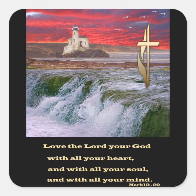 Cuadrada Pegatina de guiones (Anverso)