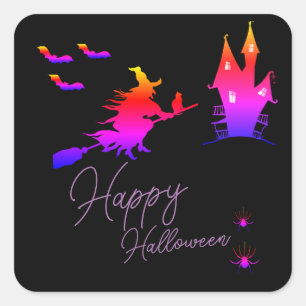 Cuadrada Pegatina de Halloween