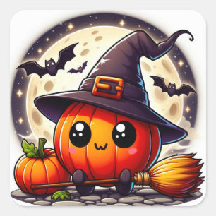 Cuadrada Pegatina de Halloween