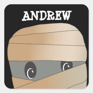 Cuadrada Pegatina de Halloween con fantasía personalizada