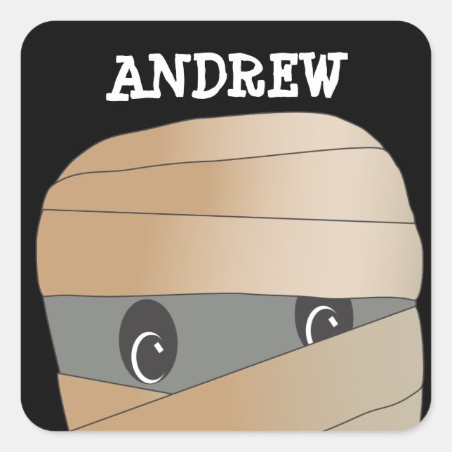 Cuadrada Pegatina de Halloween con fantasía personalizada (Anverso)