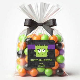 Cuadrada Pegatina de Halloween de Frankenstein, Halloween p