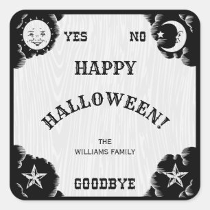 Cuadrada Pegatina de Halloween de Spirit Board