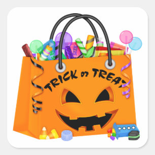 Cuadrada Pegatina de Halloween - SRF