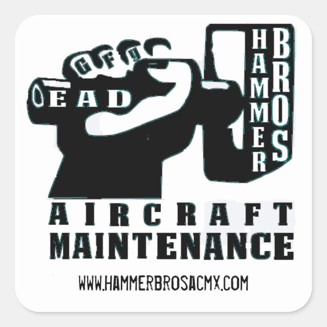 Cuadrada pegatina de hammerbrosacmx (Anverso)