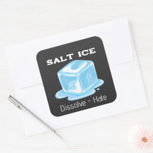 Cuadrada Pegatina de hielo salado