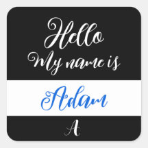 Pegatina de Hola "Hola Mi Nombre es"