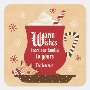 Cuadrada Pegatina de Holiday Mug