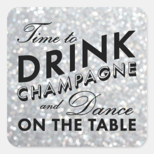 Cuadrada Pegatina de Hollywood Glam