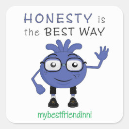 Cuadrada Pegatina de honestidad
