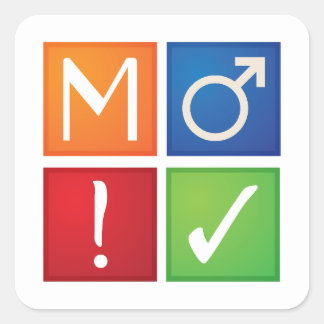 Cuadrada pegatina de iconos de insignia ao3