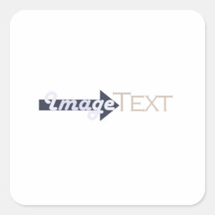 Cuadrada Pegatina de imágenes de texto