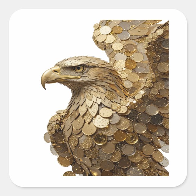 Cuadrada Pegatina de impresión de plata vibrante (Anverso)
