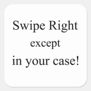 Cuadrada Pegatina de inclinación, girar a la derecha