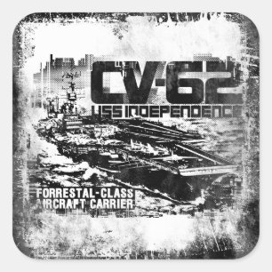 Cuadrada Pegatina de independencia de portaaviones