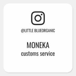 Cuadrada Pegatina de Instagram | Tu pegatina de Instagram