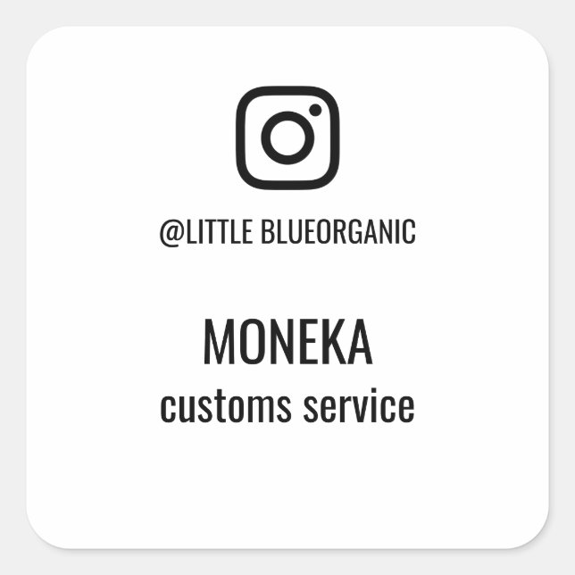 Cuadrada Pegatina de Instagram | Tu pegatina de Instagram (Anverso)