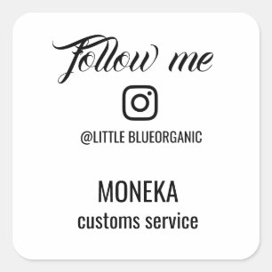 Cuadrada Pegatina de Instagram   Tu pegatina de Instagram