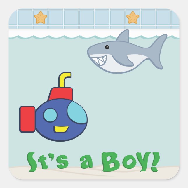 Cuadrada Pegatina de Invitación de Bath Time Fomas (Anverso)