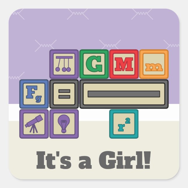 Cuadrada Pegatina de Invitación de Bloques de Futuro Físico (Anverso)