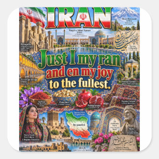 Cuadrada Pegatina de Irán