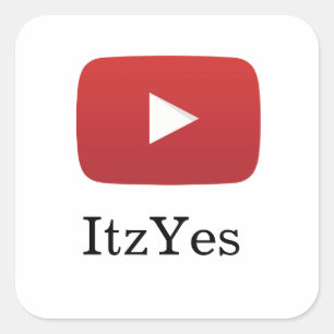 Cuadrada Pegatina de ItzYes en YouTube