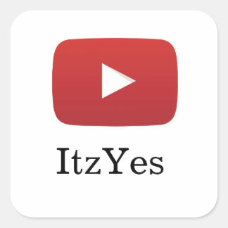Cuadrada Pegatina de ItzYes en YouTube