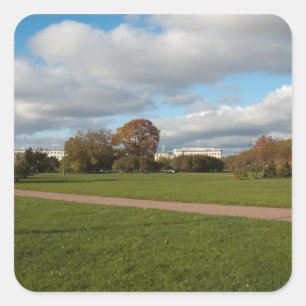 Cuadrada Pegatina de jardín ruso de San Petersburgo
