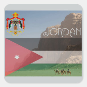 Cuadrada Pegatina de Jordania