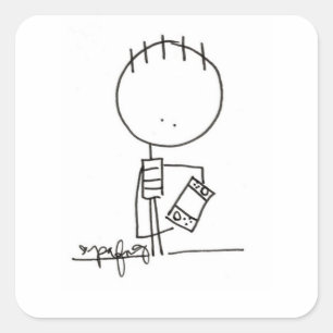 Cuadrada Pegatina de juegos