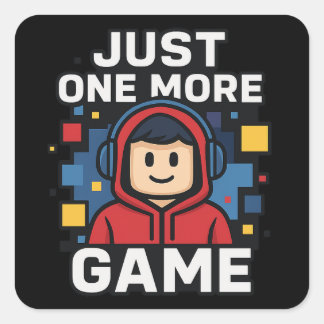 Cuadrada Pegatina de jugador de solo un juego más