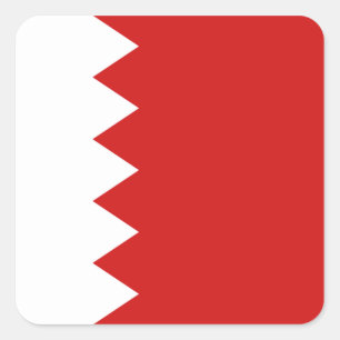 Cuadrada Pegatina de la bandera de Bahrein