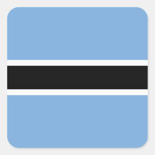 Cuadrada Pegatina de la bandera de Botswana