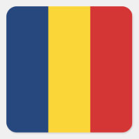 Pegatina de la bandera de Chad