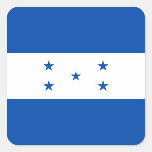 Cuadrada Pegatina de la bandera de Honduras