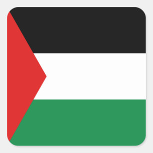 Cuadrada Pegatina de la bandera de Palestina