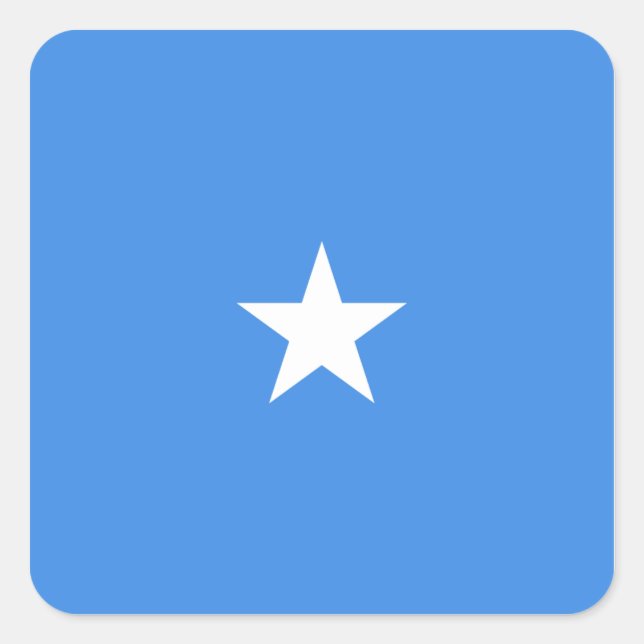 Cuadrada Pegatina de la bandera de Somalia (Anverso)