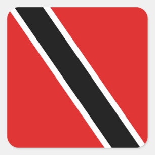 Cuadrada Pegatina de la bandera de Trinidad y Tobago