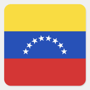 Cuadrada Pegatina de la bandera de Venezuela