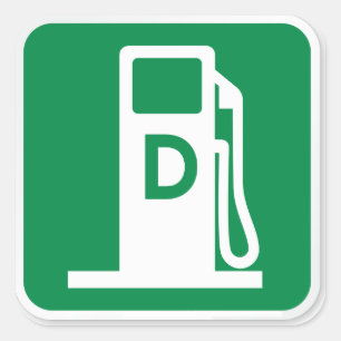 Cuadrada Pegatina de la bomba de combustible diesel únicame