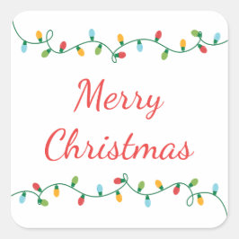 Cuadrada Pegatina de la cadena ligera #HolidayZ