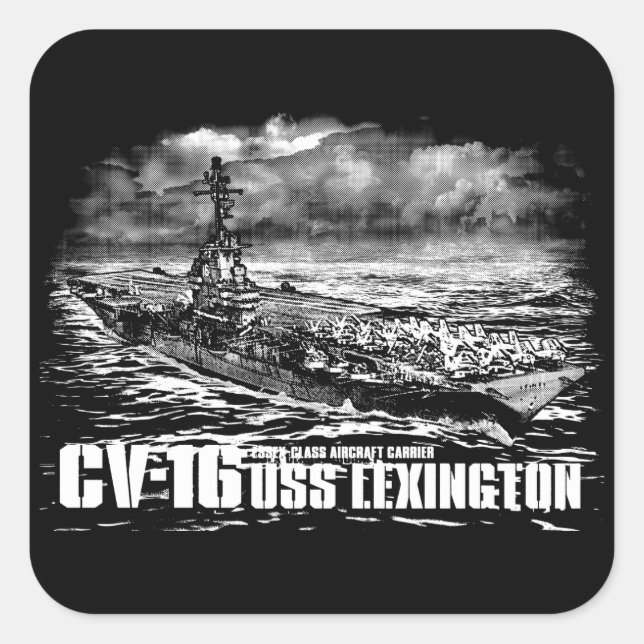 Cuadrada Pegatina de la compañía aérea Lexington (Anverso)