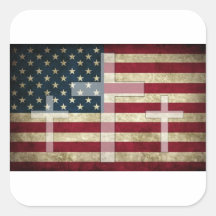 Pegatina de la Cruz Americana