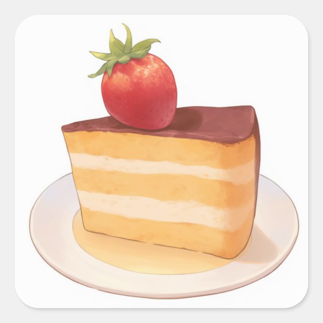 Cuadrada Pegatina de la fantasía encantadora (Anverso)