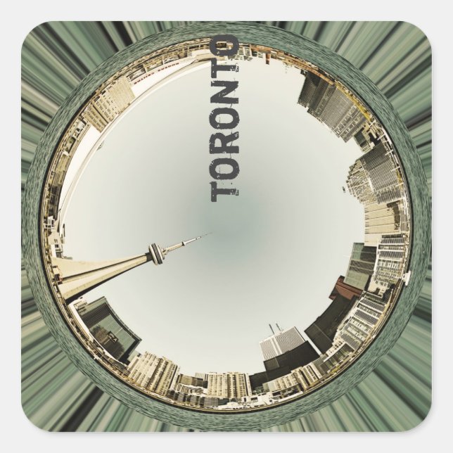 Cuadrada Pegatina de la línea aérea de Toronto (Anverso)