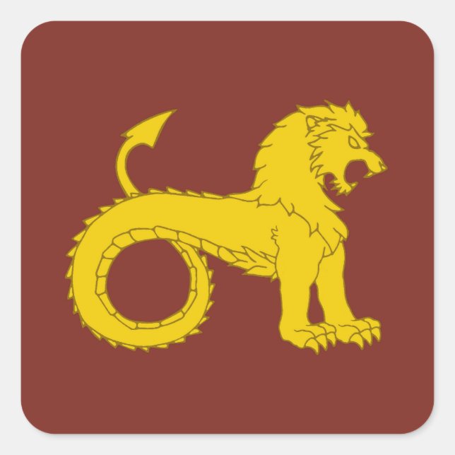 Cuadrada Pegatina de la placa de la población de SCA Moonsc (Anverso)
