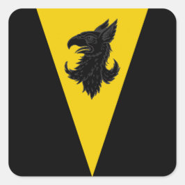 Cuadrada Pegatina de la placa de población de SCA Artemisia