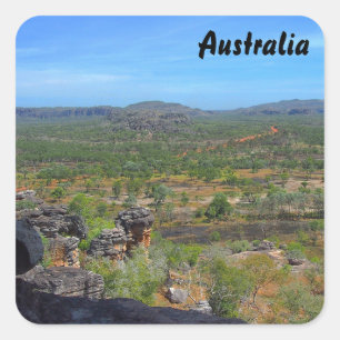 Cuadrada Pegatina de la plaza Arnhemland