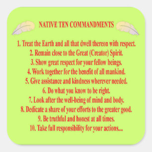 Cuadrada Pegatina de la plaza de comandos nativo 10